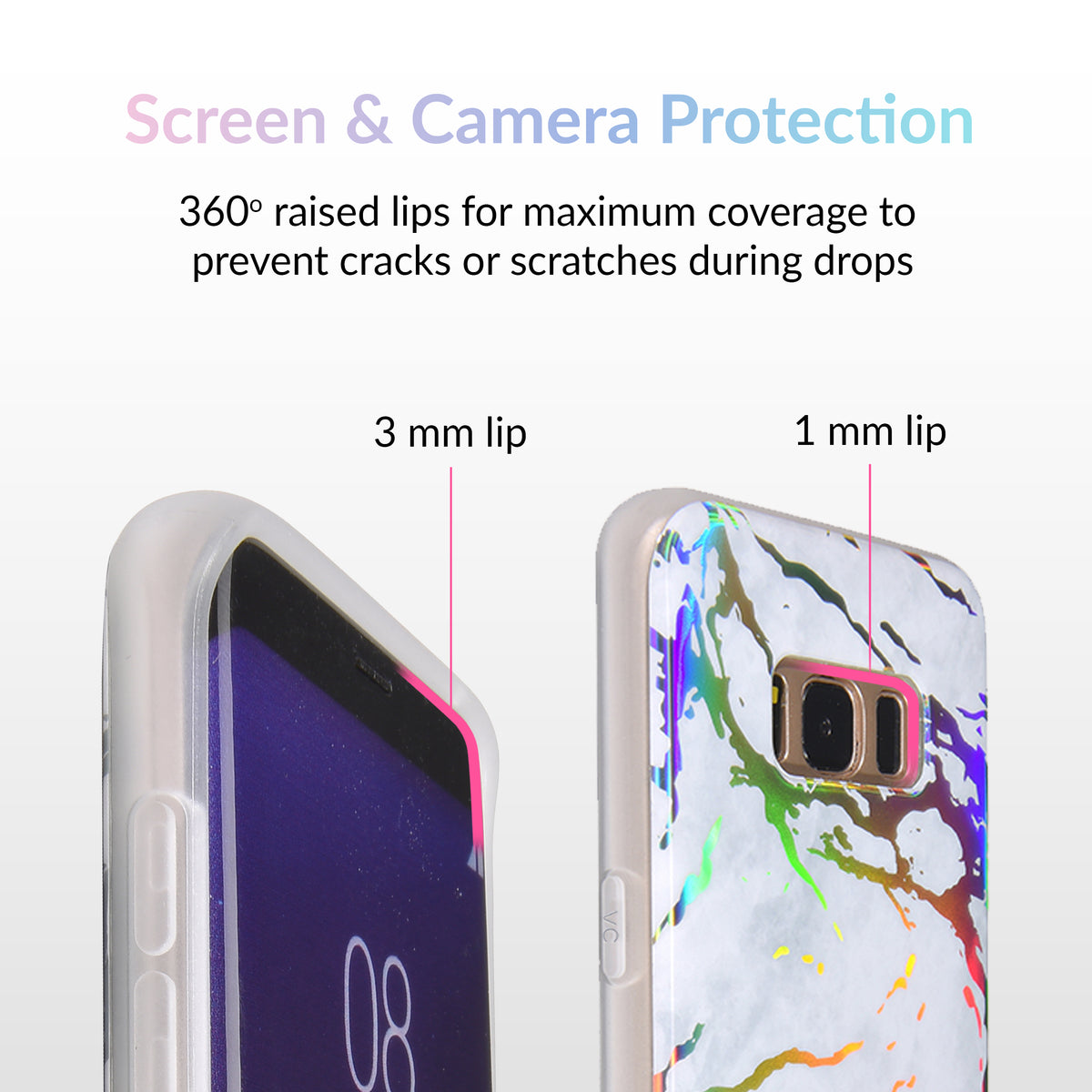 Holo White Marble Samsung Galaxy Case - Image 3