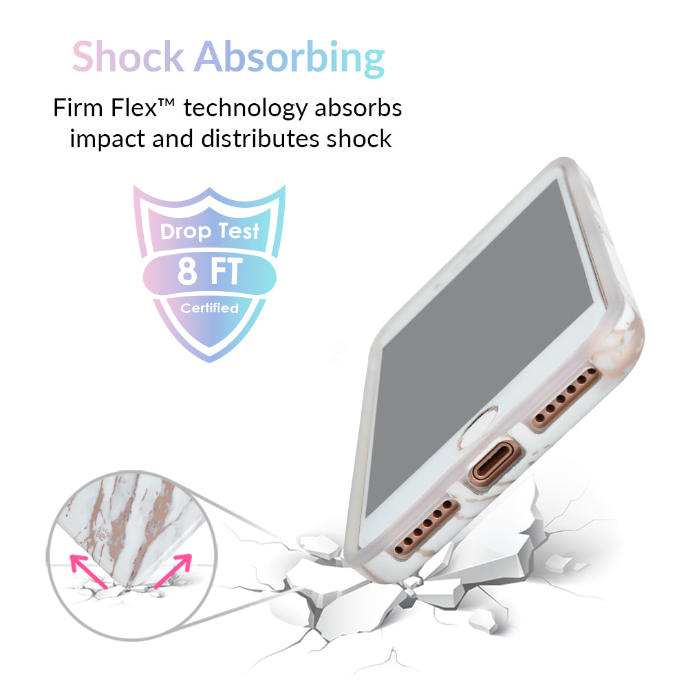 White Marble Rose Gold Chrome 2.0 iPhone Case - Image 4