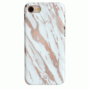 White Marble Rose Gold Chrome 2.0 iPhone Case