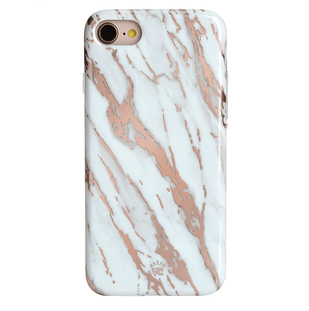 White Marble Rose Gold Chrome 2.0 iPhone Case - Image 7